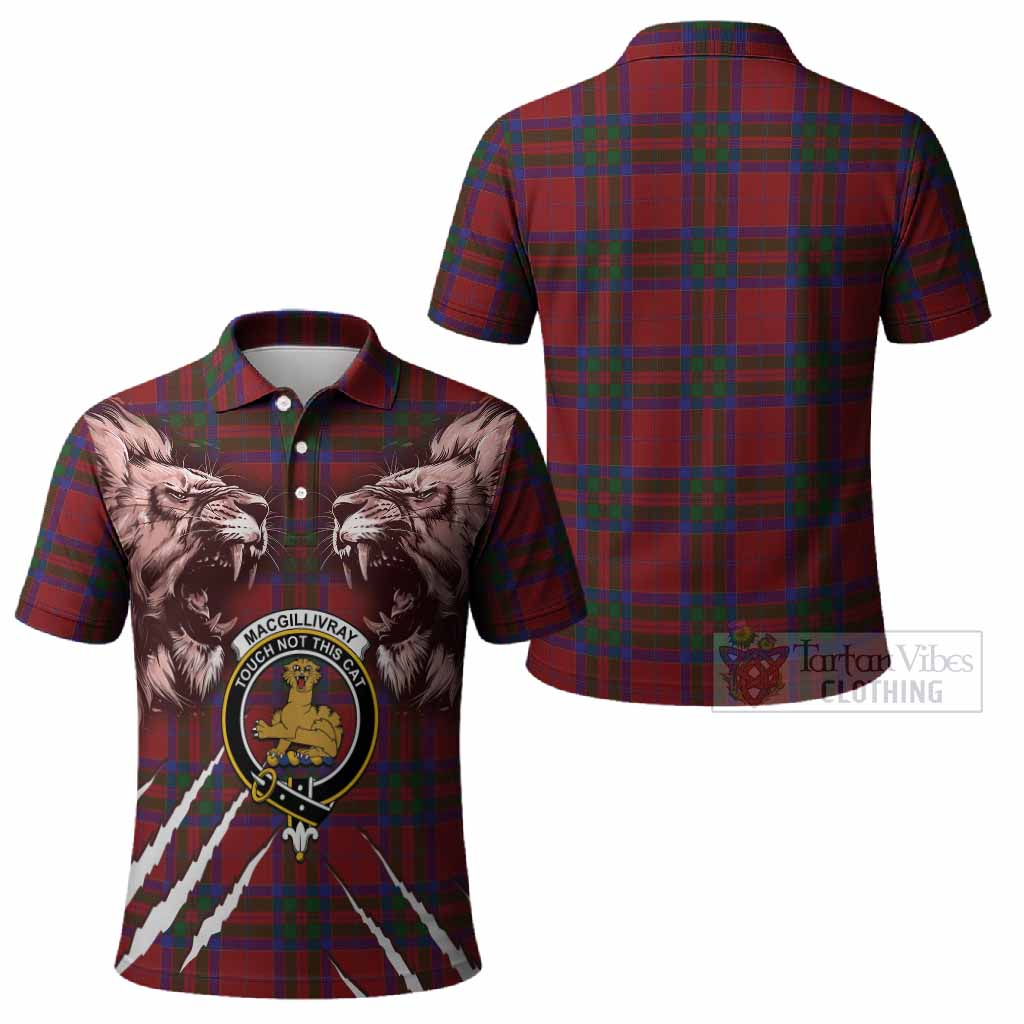 MacGillivray (McGillivray) Tartan Crest Polo Shirt Ferocious Lion Style
