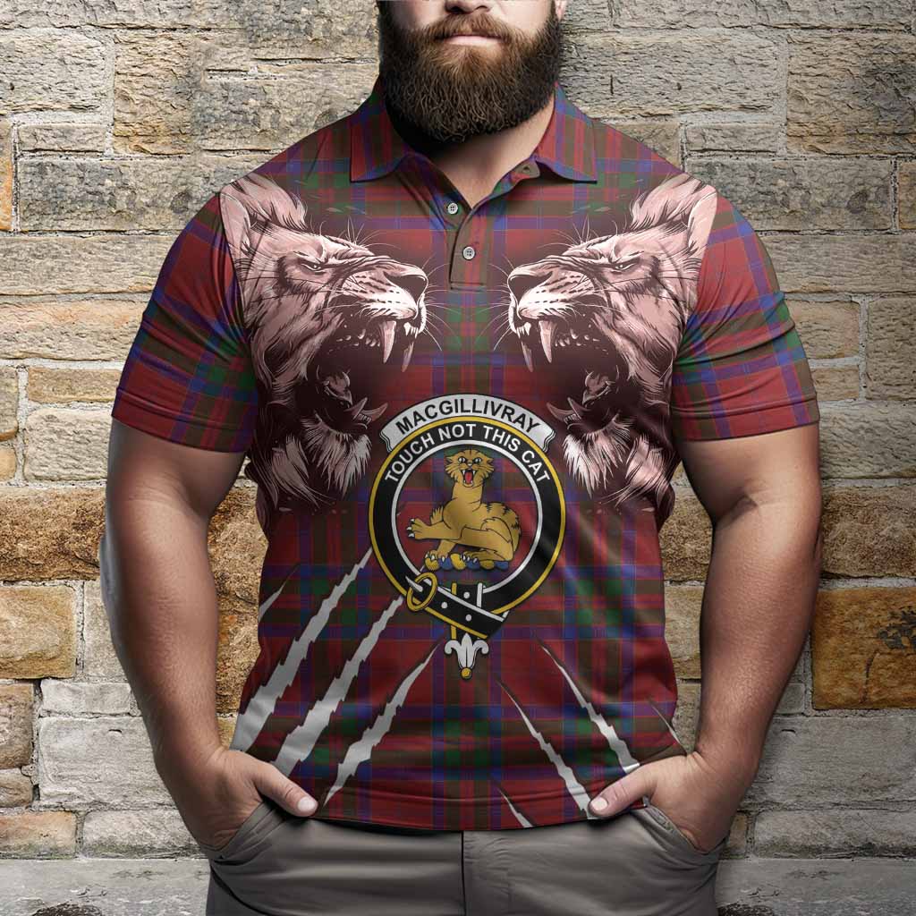 MacGillivray (McGillivray) Tartan Crest Polo Shirt Ferocious Lion Style