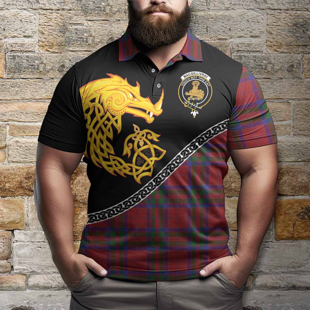 MacGillivray (McGillivray) Tartan Crest Polo Shirt Legendary Dragon Knot Half Style