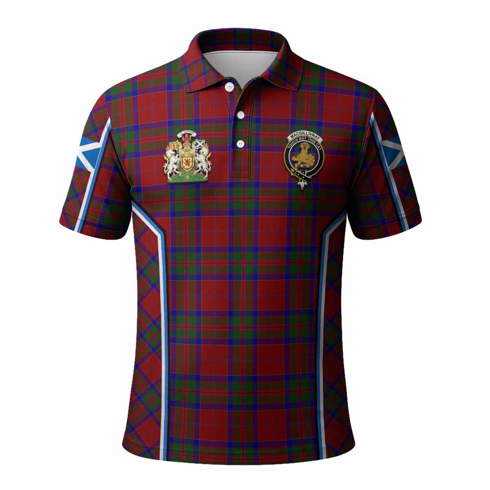 MacGillivray (McGillivray) Tartan Crest Polo Shirt Scotland Coat of Arm Flag Style - Tartan Vibes Clothing