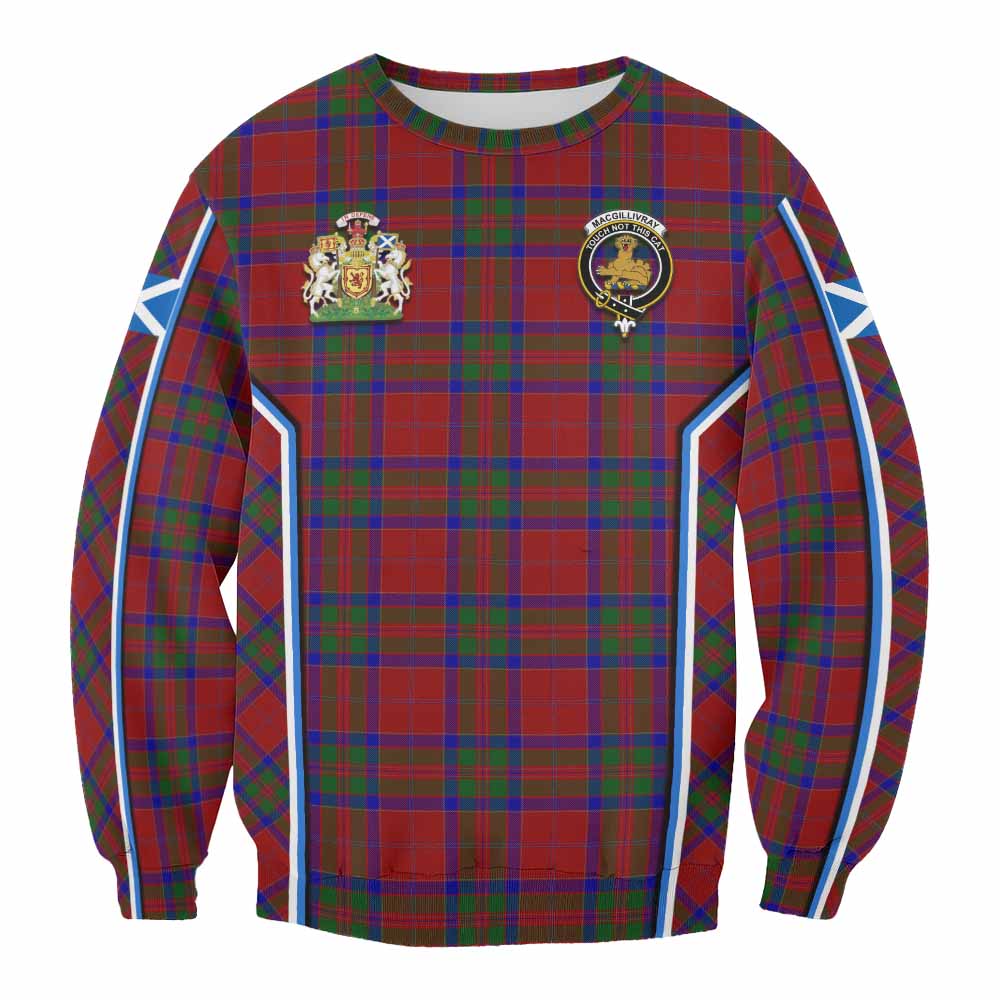 MacGillivray (McGillivray) Tartan Crest Sweatshirt Scotland Coat of Arm Flag Style - Tartan Vibes Clothing