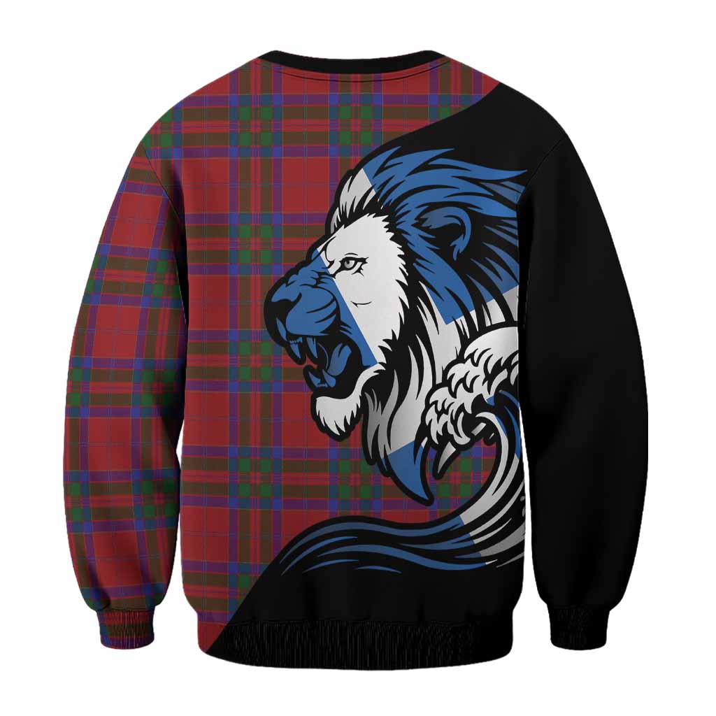 MacGillivray (McGillivray) Tartan Crest Sweatshirt Scottish Golden Lions Wave Flow