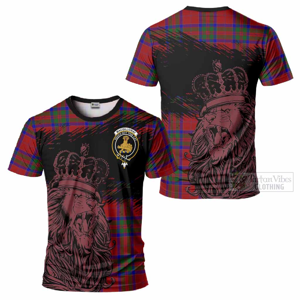 MacGillivray (McGillivray) Tartan Crest T-Shirt Crowned Lion Heritage Style