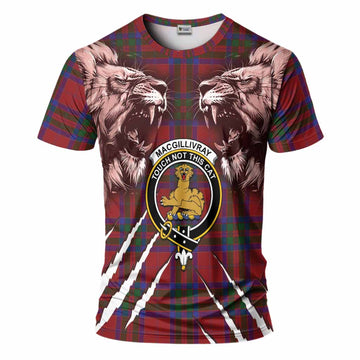 MacGillivray (McGillivray) Tartan Crest T-Shirt Ferocious Lion Style