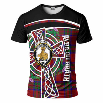 MacGillivray (McGillivray) Tartan Crest T-Shirt Scottish Thistle Celtic Cross Alba Gu Brath