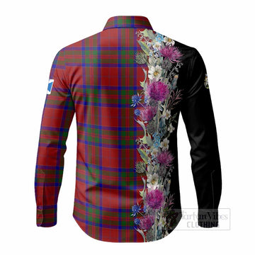 MacGillivray (McGillivray) Tartan Crest Thistle Floral Long Sleeve Button Shirts