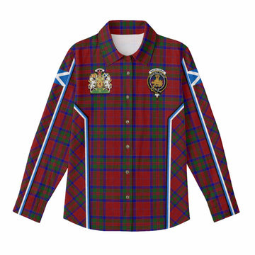 MacGillivray (McGillivray) Tartan Crest Women Casual Shirt Scotland Coat of Arm Flag Style - Tartan Vibes Clothing
