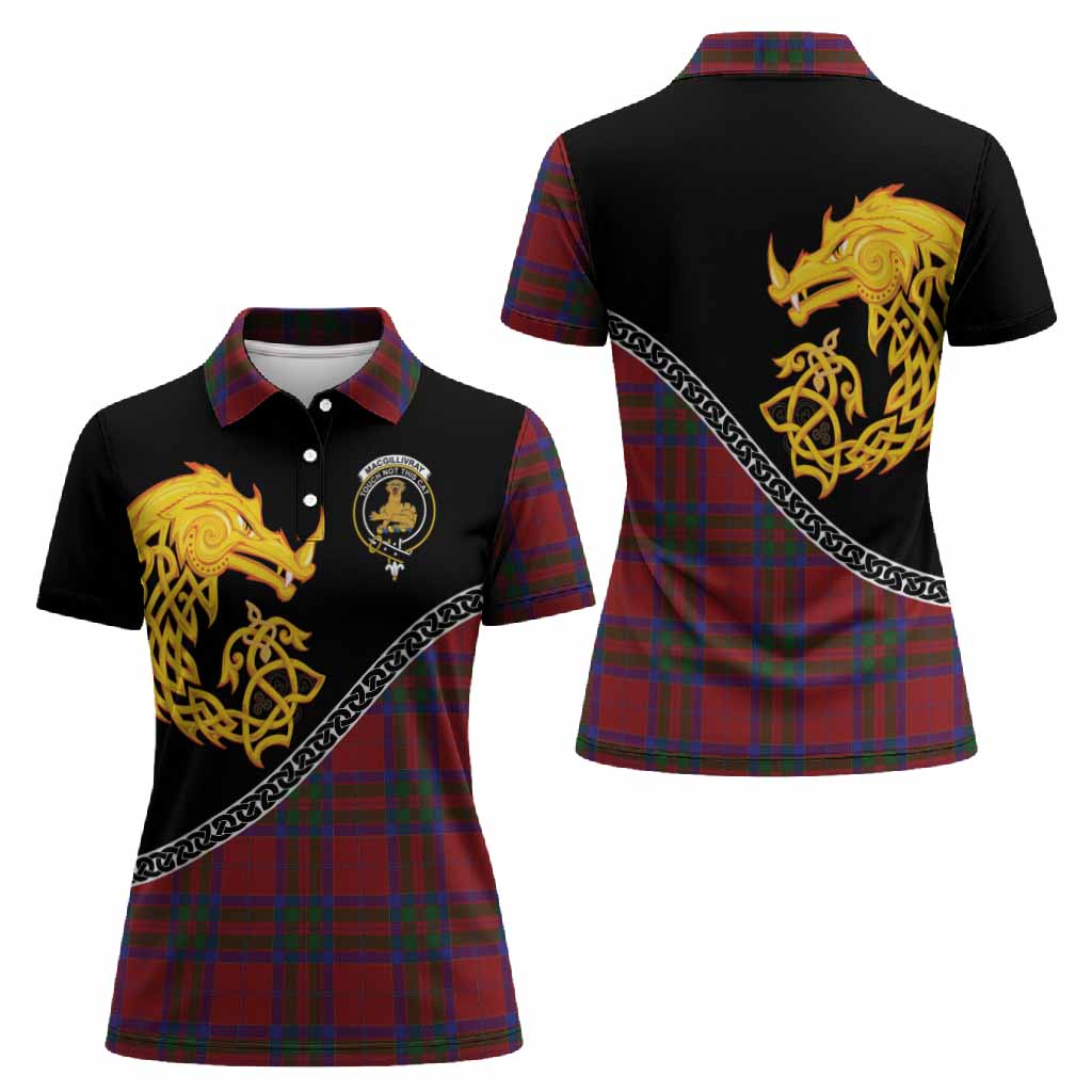 MacGillivray (McGillivray) Tartan Crest Women Polo Shirt Legendary Dragon Knot Half Style