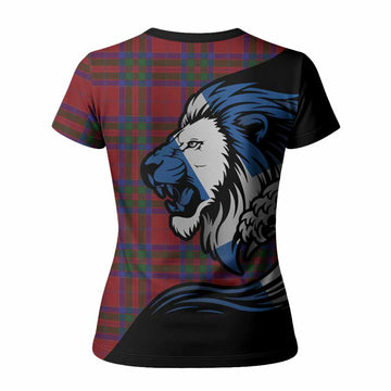 MacGillivray (McGillivray) Tartan Crest Women T shirt Scottish Golden Lions Wave Flow