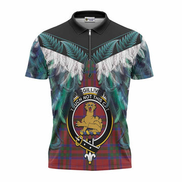 MacGillivray (McGillivray) Tartan Crest Zipper Polo Shirt New Zealand Maori Korowai Cloak