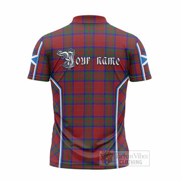 MacGillivray (McGillivray) Tartan Crest Zipper Polo Shirt Scotland Coat of Arm Flag Style - Tartan Vibes Clothing