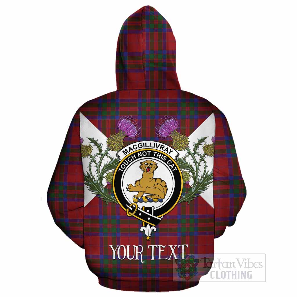 MacGillivray (McGillivray) Tartan Family Crest Cotton Hoodie Scottish Burns Night Thistle Floral