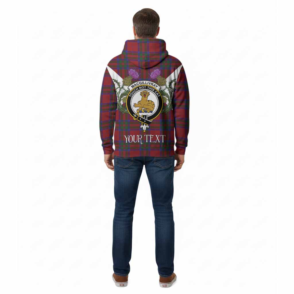 MacGillivray (McGillivray) Tartan Family Crest Cotton Hoodie Scottish Burns Night Thistle Floral