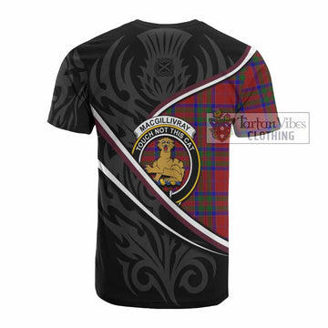 MacGillivray (McGillivray) Tartan Family Crest Cotton T-shirt Celtic Scottish Thistle Floral