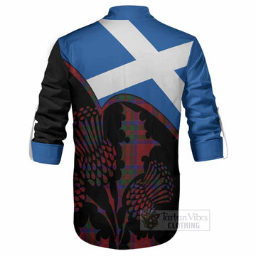 MacGillivray (McGillivray) Tartan Family Crest Ghillie Shirt Scotland Thistle Floral Flag Style