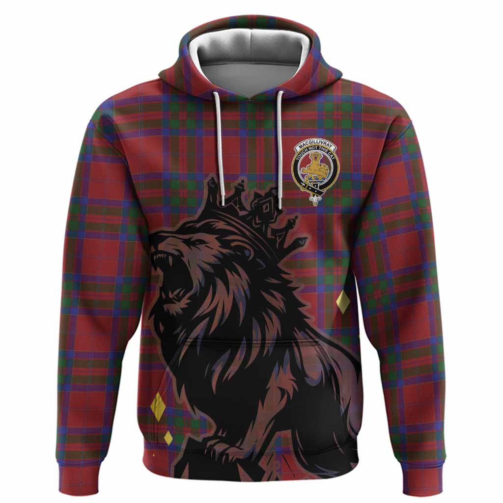 MacGillivray (McGillivray) Tartan Family Crest Hoodie Crowned Lion Roaring