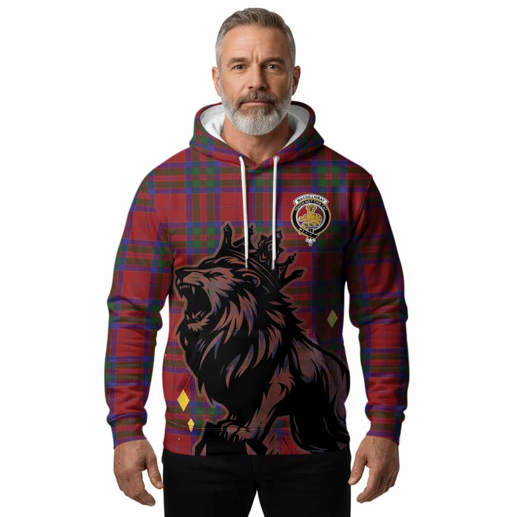 MacGillivray (McGillivray) Tartan Family Crest Hoodie Crowned Lion Roaring