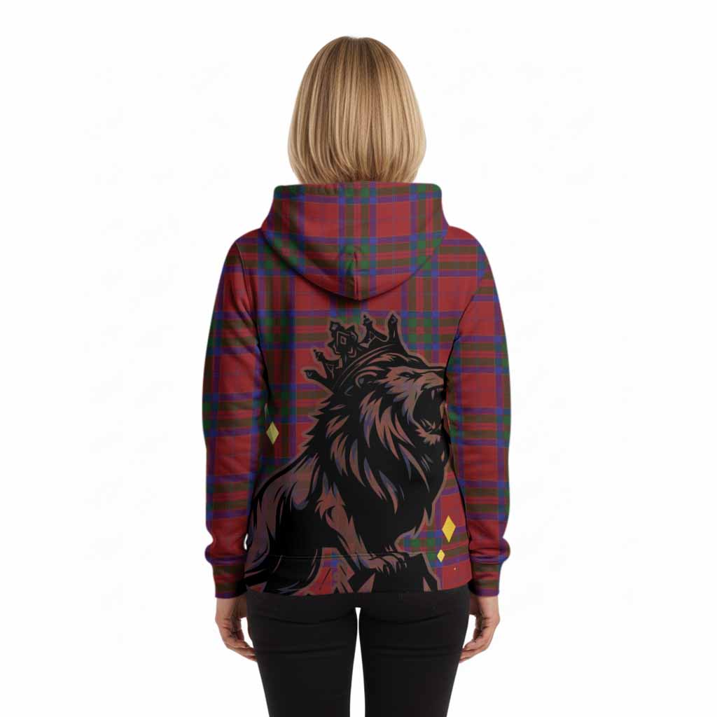 MacGillivray (McGillivray) Tartan Family Crest Hoodie Crowned Lion Roaring