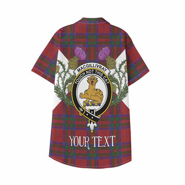 MacGillivray (McGillivray) Tartan Family Crest Kid Hawaiian Shirt Scottish Burns Night Thistle Floral