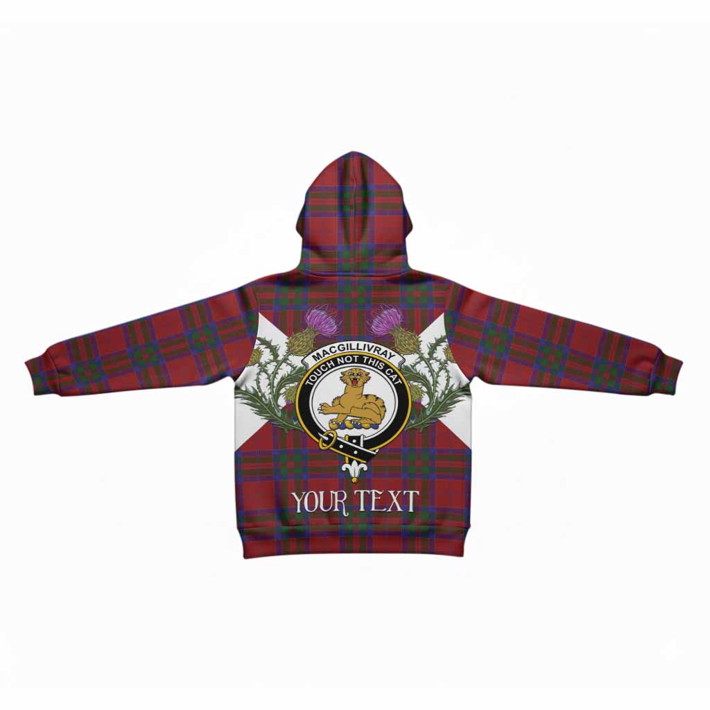 MacGillivray (McGillivray) Tartan Family Crest Kid Hoodie Scottish Burns Night Thistle Floral