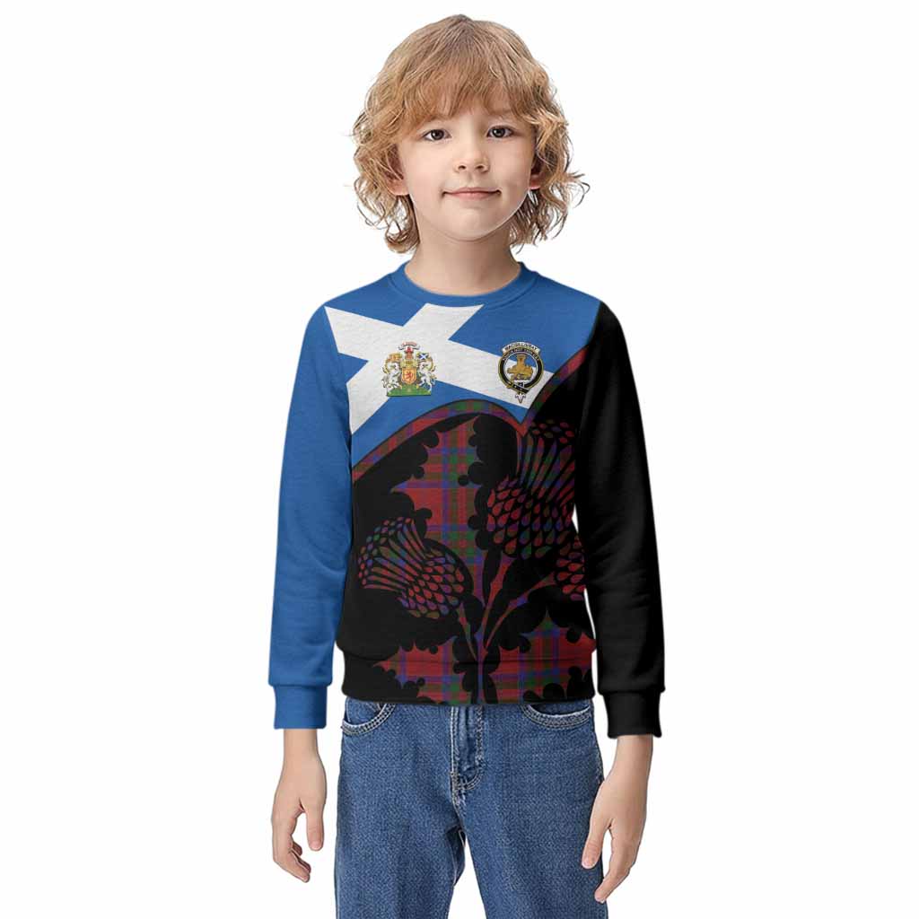 MacGillivray (McGillivray) Tartan Family Crest Kid Knitted Sweatshirt Scotland Thistle Floral Flag Style