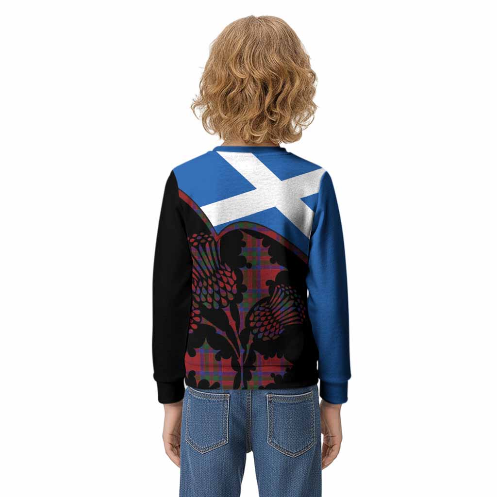 MacGillivray (McGillivray) Tartan Family Crest Kid Knitted Sweatshirt Scotland Thistle Floral Flag Style