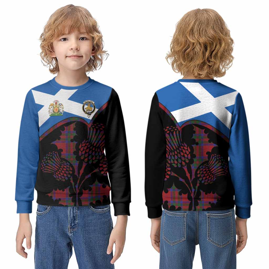 MacGillivray (McGillivray) Tartan Family Crest Kid Knitted Sweatshirt Scotland Thistle Floral Flag Style