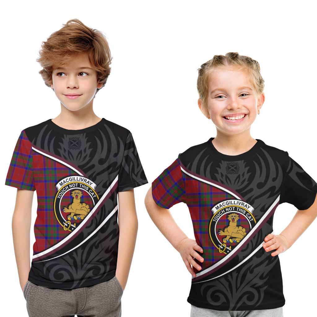 MacGillivray (McGillivray) Tartan Family Crest Kid T-shirt Celtic Scottish Thistle Floral - Tartan Vibes Clothing
