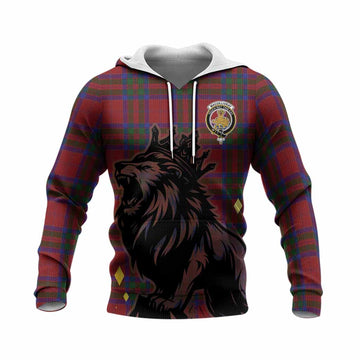 MacGillivray (McGillivray) Tartan Family Crest Knitted Hoodie Crowned Lion Roaring