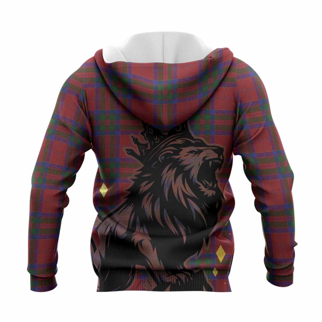 MacGillivray (McGillivray) Tartan Family Crest Knitted Hoodie Crowned Lion Roaring