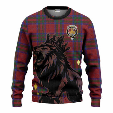 MacGillivray (McGillivray) Tartan Family Crest Knitted Sweater Crowned Lion Roaring