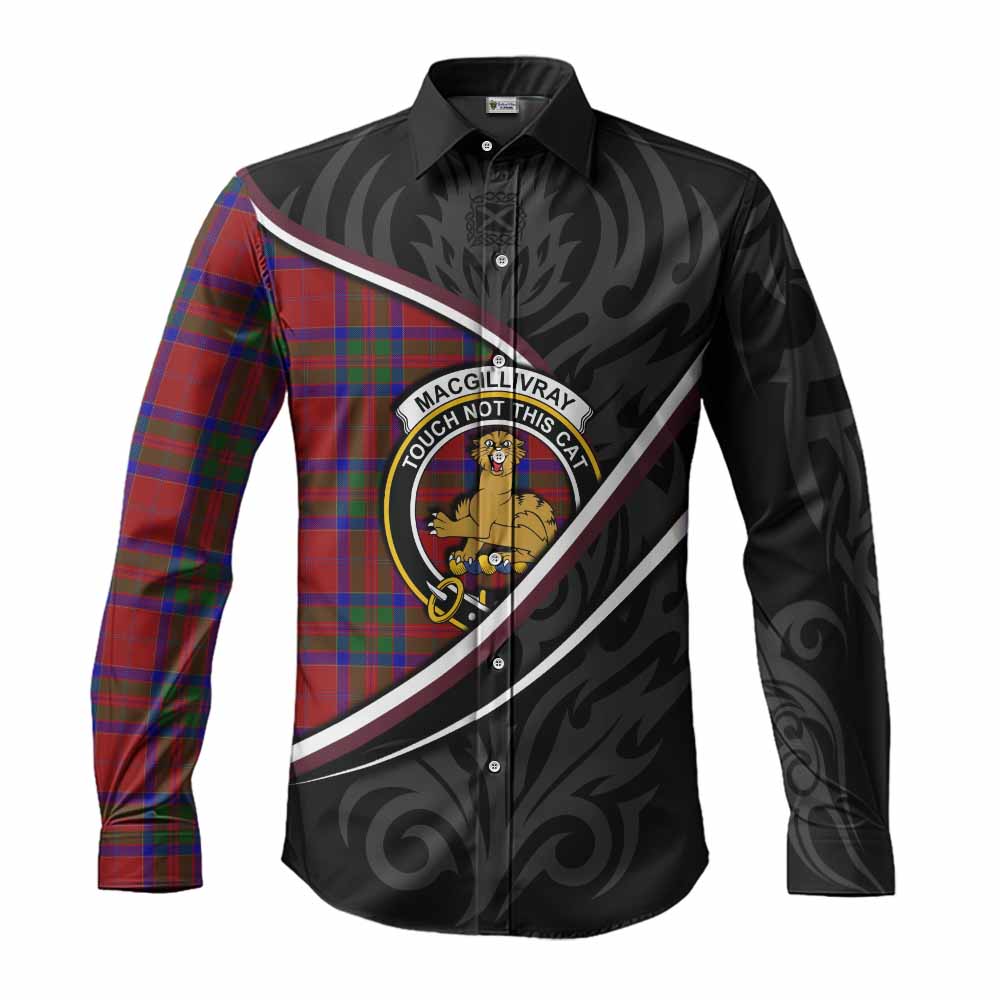 MacGillivray (McGillivray) Tartan Family Crest Long Sleeve Button Shirts Celtic Scottish Thistle Floral - Tartan Vibes Clothing