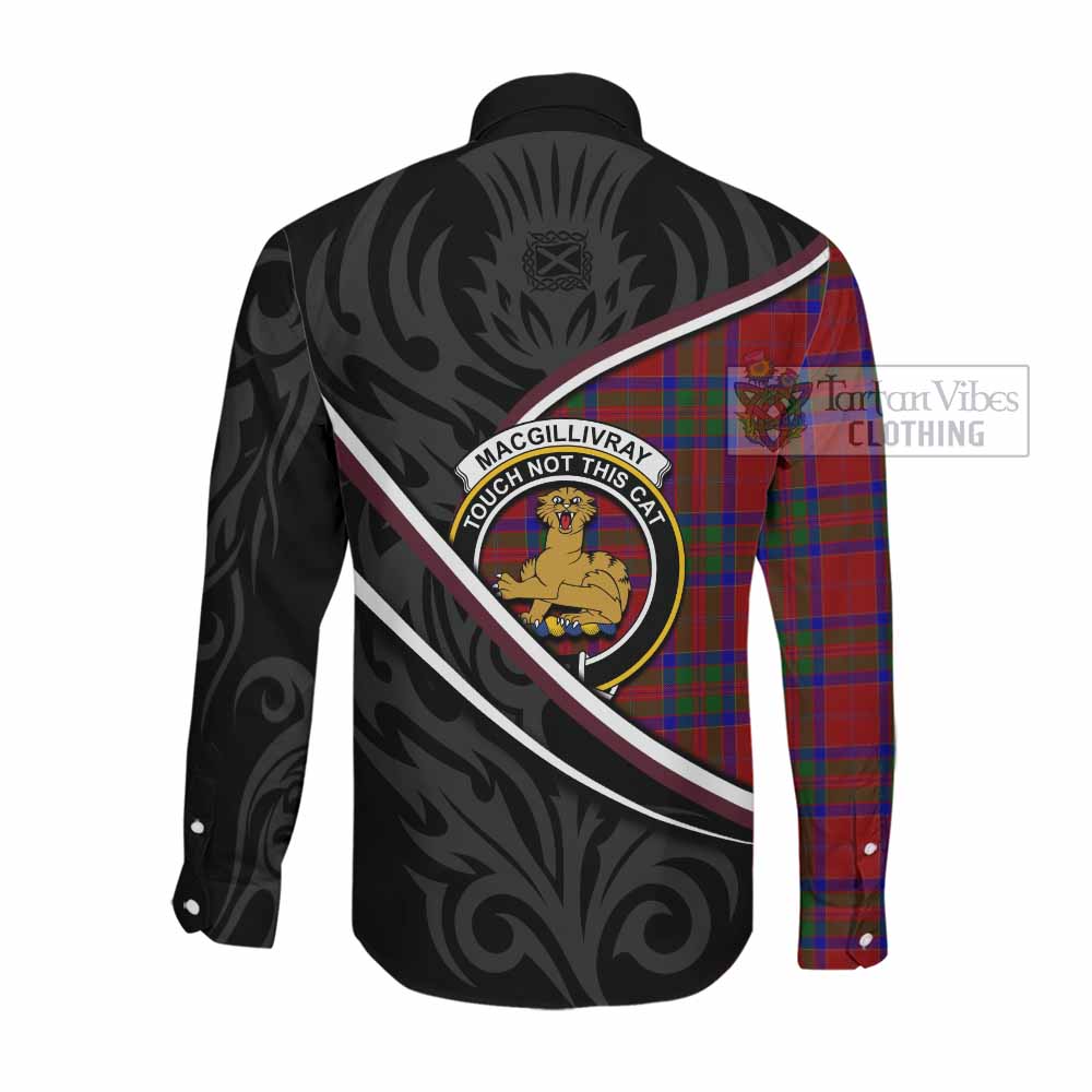 MacGillivray (McGillivray) Tartan Family Crest Long Sleeve Button Shirts Celtic Scottish Thistle Floral - Tartan Vibes Clothing