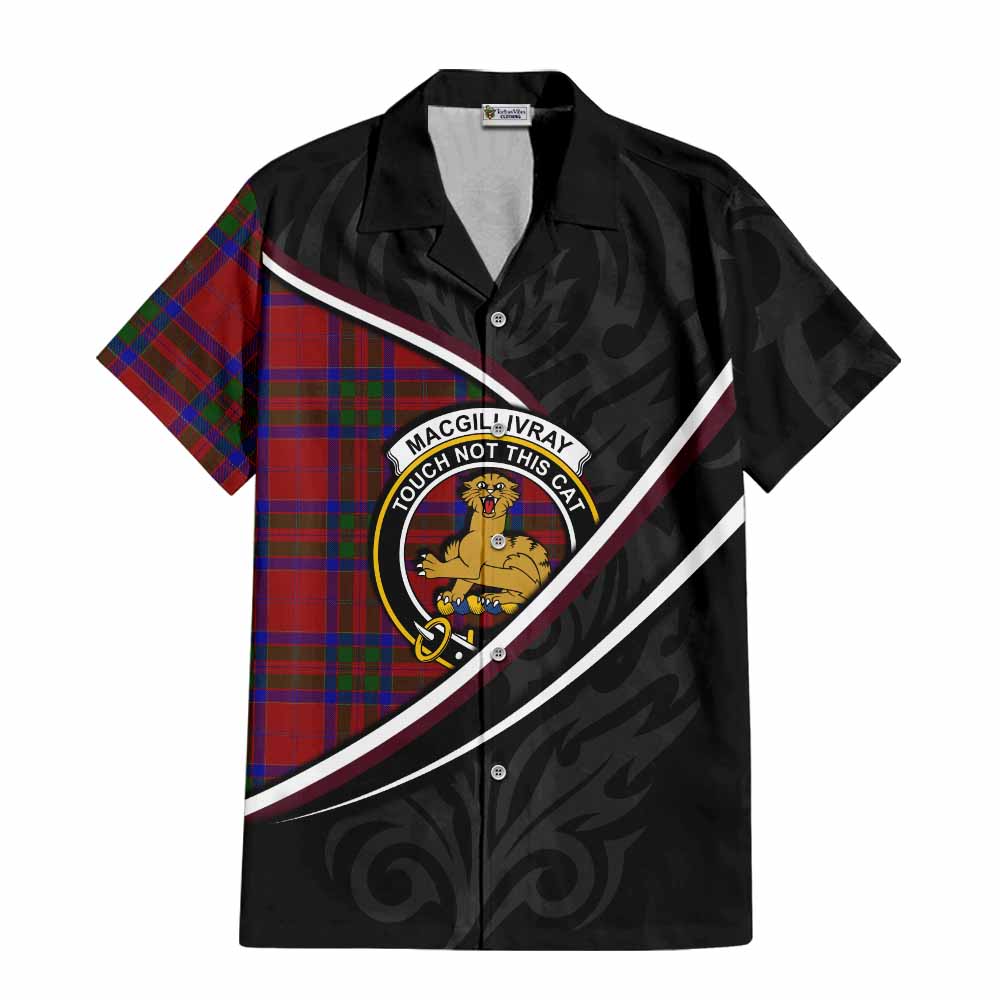 MacGillivray (McGillivray) Tartan Family Crest Short Sleeve Button Shirt Celtic Scottish Thistle Floral - Tartan Vibes Clothing