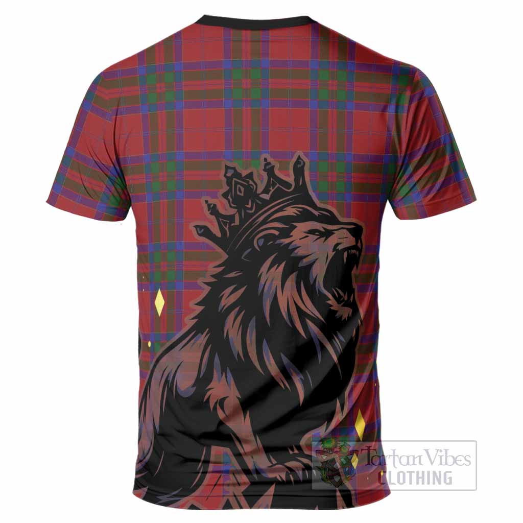 MacGillivray (McGillivray) Tartan Family Crest T-Shirt Crowned Lion Roaring