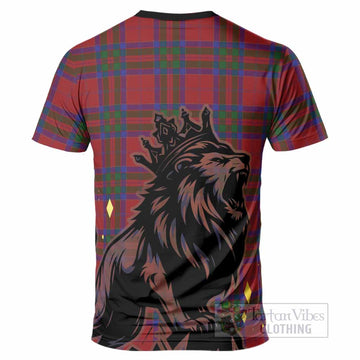 MacGillivray (McGillivray) Tartan Family Crest T-Shirt Crowned Lion Roaring