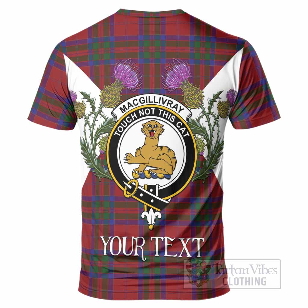 MacGillivray (McGillivray) Tartan Family Crest T-Shirt Scottish Burns Night Thistle Floral