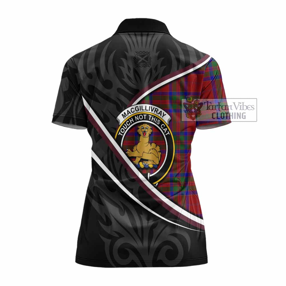MacGillivray (McGillivray) Tartan Family Crest Women's Polo Shirt Celtic Scottish Thistle Floral - Tartan Vibes Clothing