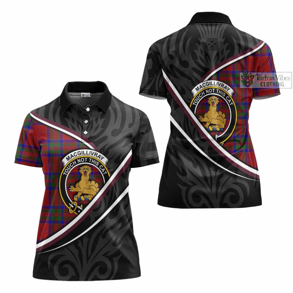 MacGillivray (McGillivray) Tartan Family Crest Women's Polo Shirt Celtic Scottish Thistle Floral - Tartan Vibes Clothing
