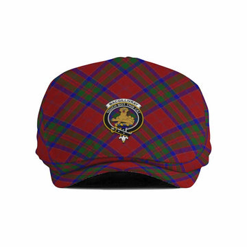 MacGillivray (McGillivray) Tartan Flat Cap, Jeff Cap Cross Style with Family Crest