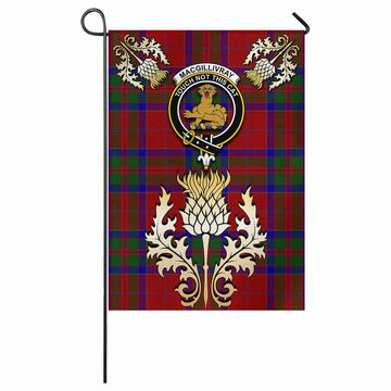 MacGillivray (McGillivray) Tartan Garden Flag with Golden Regal Scottish Thistle Emblem