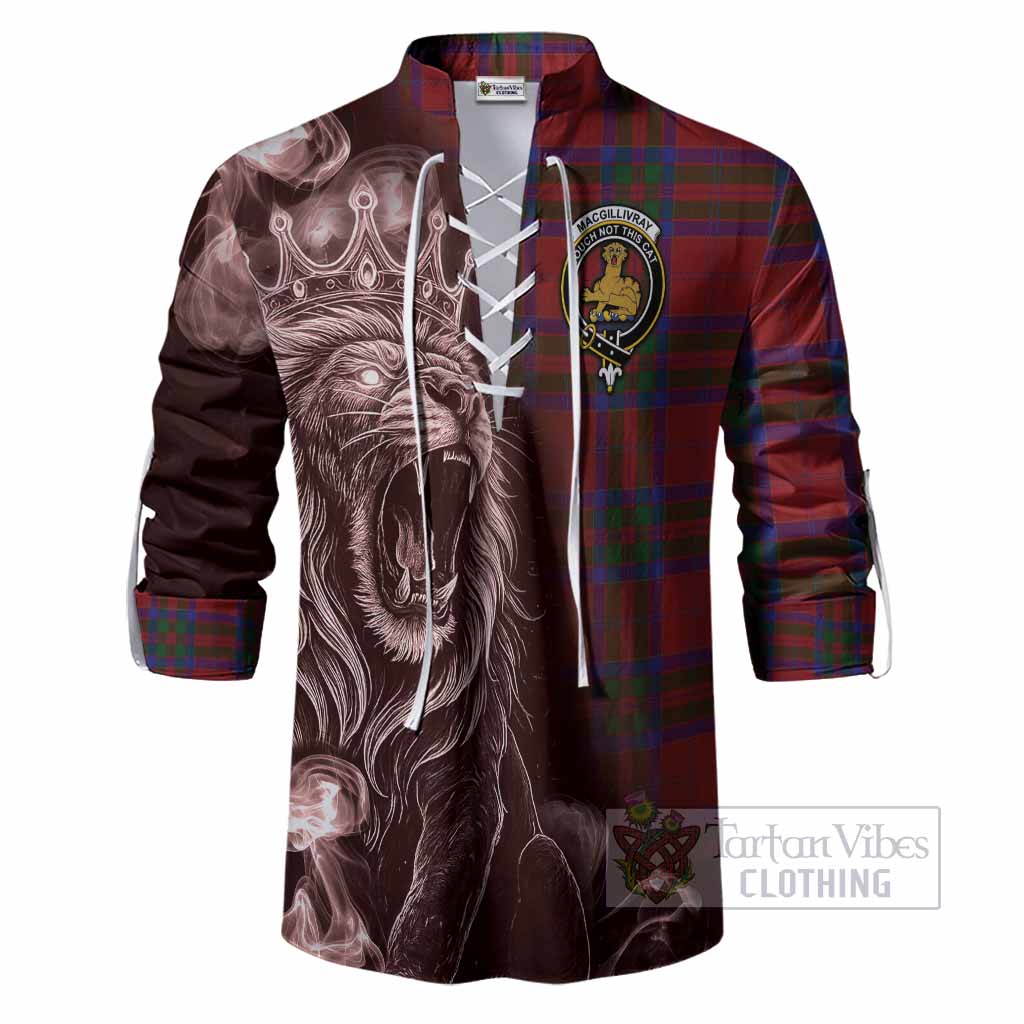 MacGillivray (McGillivray) Tartan Ghillie Shirt Roaring Lion Heritage