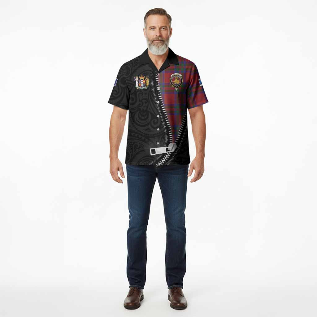 MacGillivray (McGillivray) Tartan Hawaiian Shirt New Zealand Pattern Unique Zipper Stylized