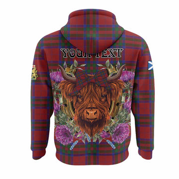 MacGillivray (McGillivray) Tartan Hoodie Scottish Thistle Heilan Coo