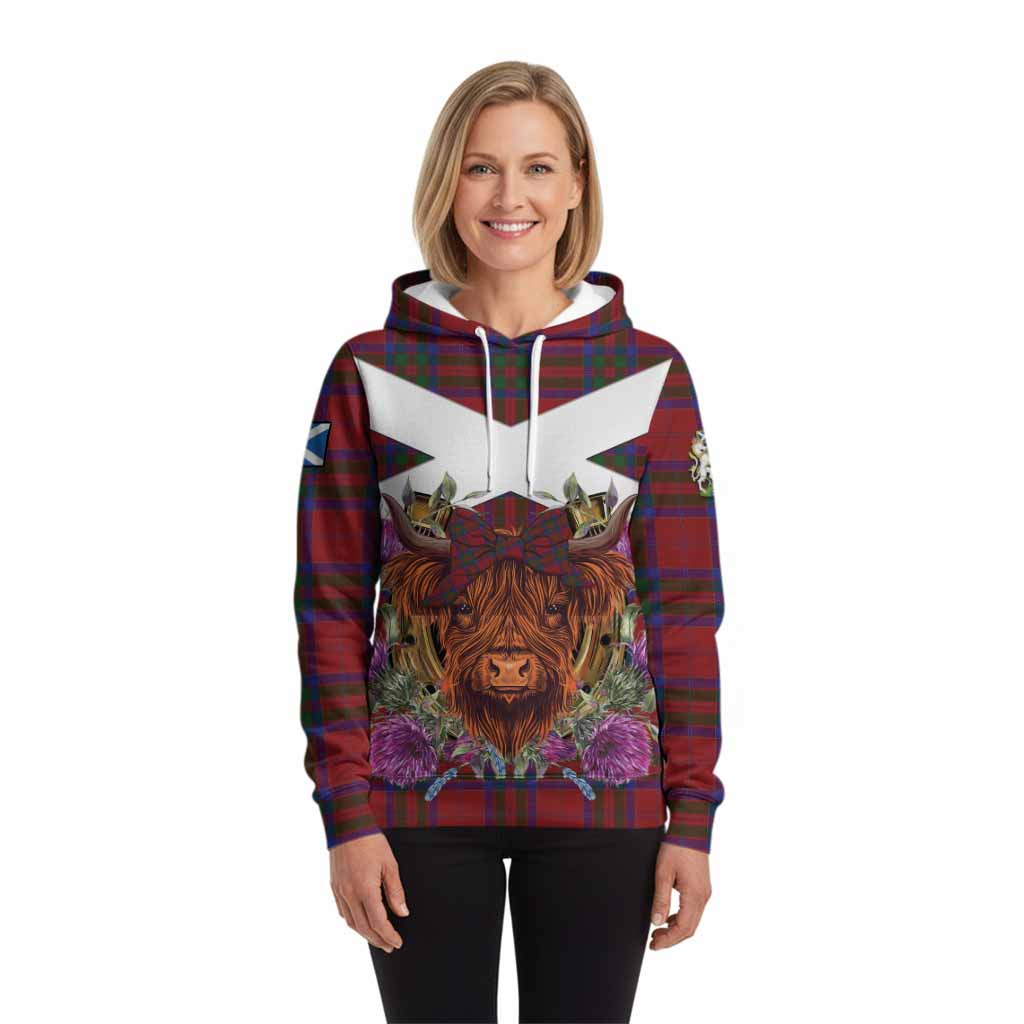 MacGillivray (McGillivray) Tartan Hoodie Scottish Thistle Heilan Coo