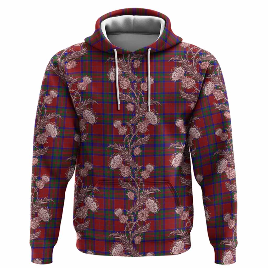 MacGillivray (McGillivray) Tartan Hoodie Seamless Scottish Thistle Flowers