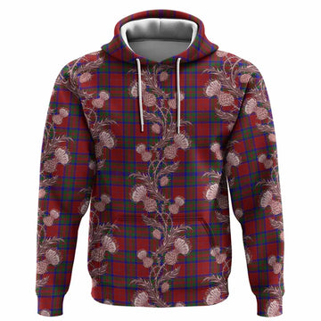 MacGillivray (McGillivray) Tartan Hoodie Seamless Scottish Thistle Flowers