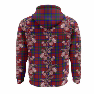 MacGillivray (McGillivray) Tartan Hoodie Seamless Scottish Thistle Flowers