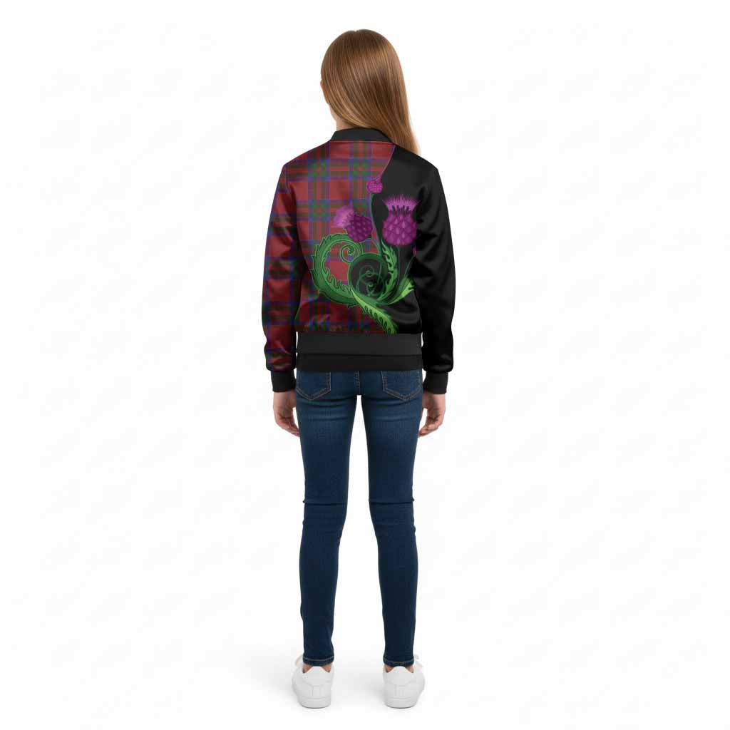 MacGillivray (McGillivray) Tartan Kid Bomber Jacket Traditional Scottish Thistle