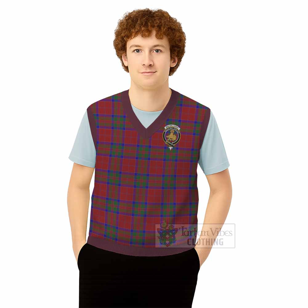 MacGillivray (McGillivray) Tartan Knitted V-Neck Vest with Family Crest - Tartan Vibes Clothing